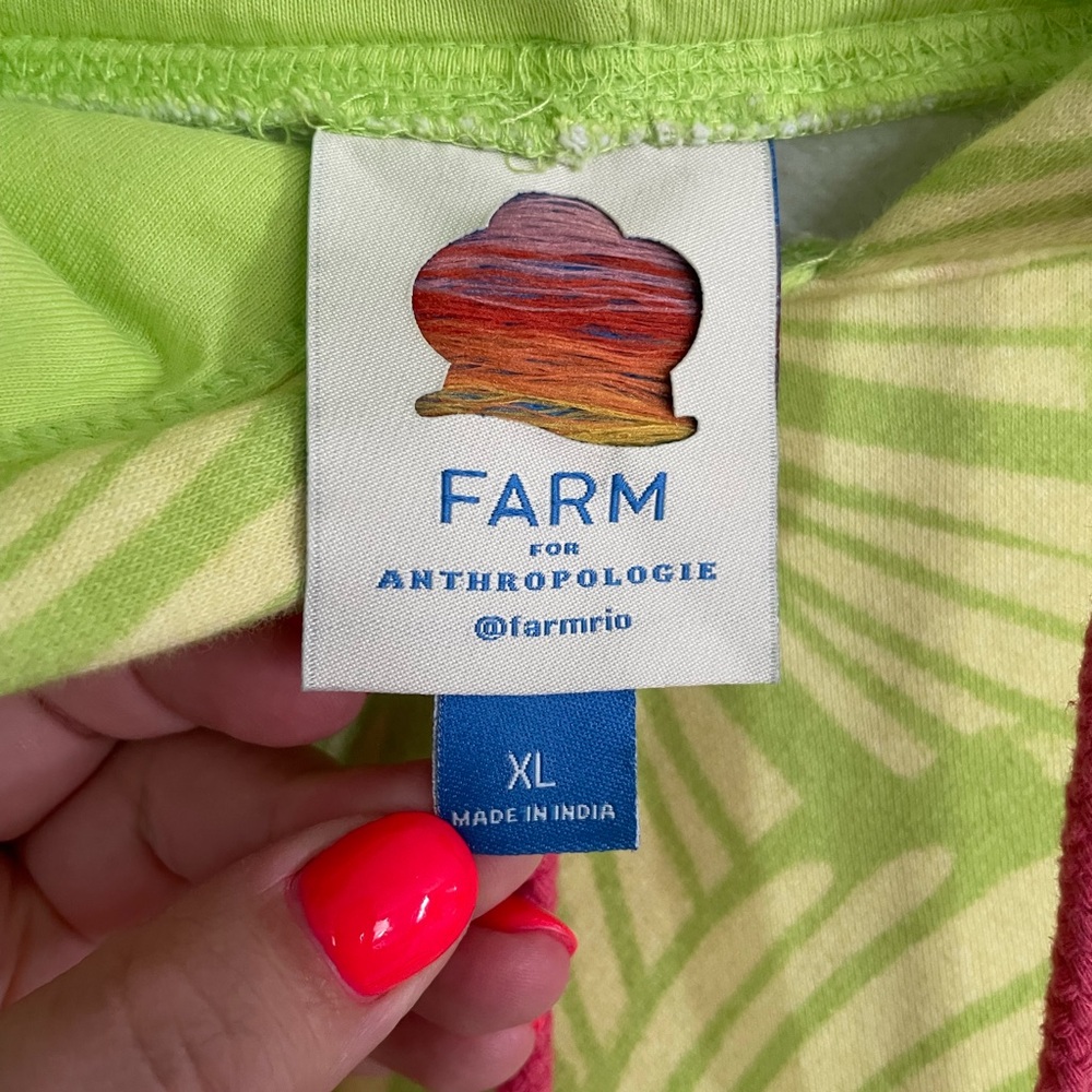 Farm Rio x Anthropologie Printed Cropped Hooded Sweatshirt - Picture 6 of 6